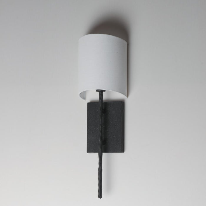 Maxim Lighting Martel 1 Light 20" Wall Sconce, Blacksmith/White
