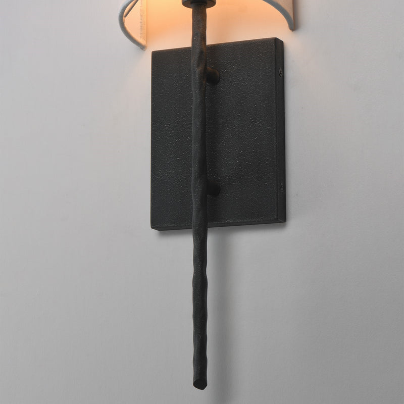 Maxim Lighting Martel 1 Light 20" Wall Sconce, Blacksmith/White