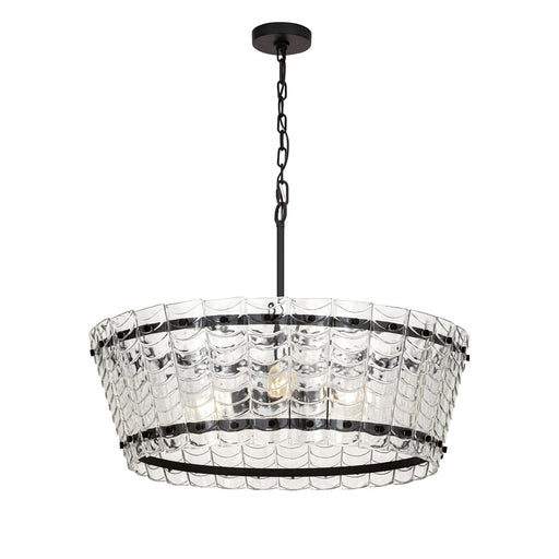 Maxim Lighting Ruche 4 Light 10.5" Chandelier, Bronze/Clear - 21874CLBZ