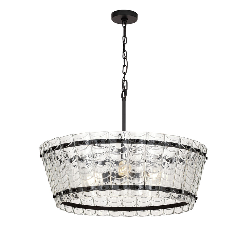 Maxim Lighting Ruche 4 Light 10.5" Chandelier, Bronze/Clear