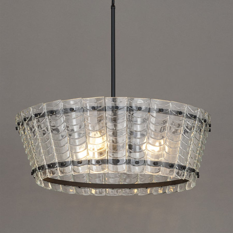 Maxim Lighting Ruche 4 Light 10.5" Chandelier, Bronze/Clear