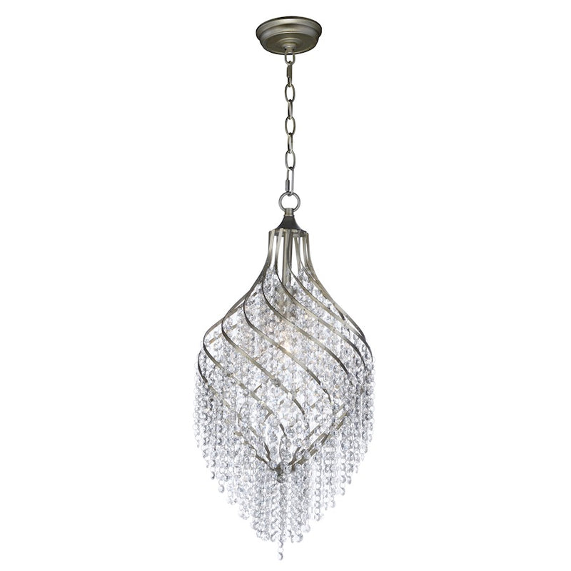 Maxim Lighting 25' x 11.5' Twirl 1 Lt Pendant, Silver/Crystal