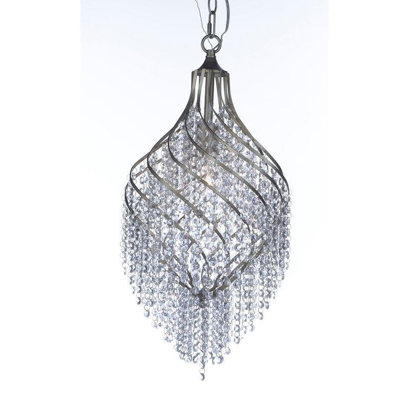 Maxim Lighting 25' x 11.5' Twirl 1 Lt Pendant, Silver/Crystal