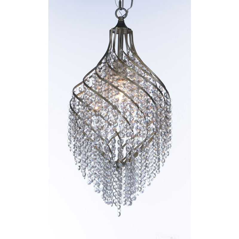 Maxim Lighting 25' x 11.5' Twirl 1 Lt Pendant, Silver/Crystal