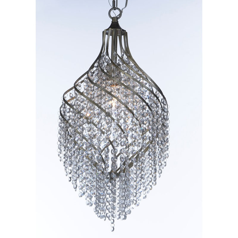 Maxim Lighting 25' x 11.5' Twirl 1 Lt Pendant, Silver/Crystal