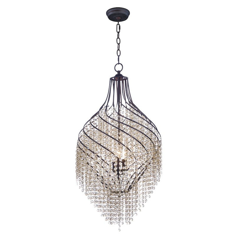 Maxim Lighting 34" x 16.75" Twirl 3 Lt Pendant, Bronze/Cognac