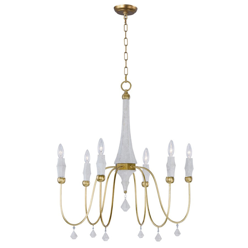 Maxim Lighting 29.75' x 28' Claymore 6 Lt Chandelier, Claystone