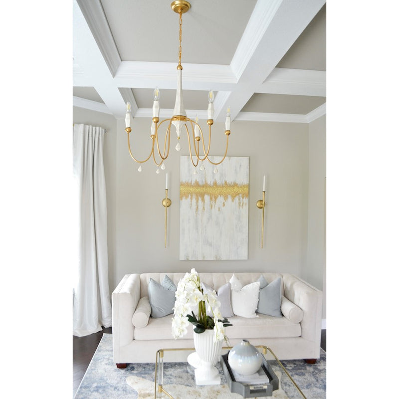Maxim Lighting 29.75' x 28' Claymore 6 Lt Chandelier, Claystone