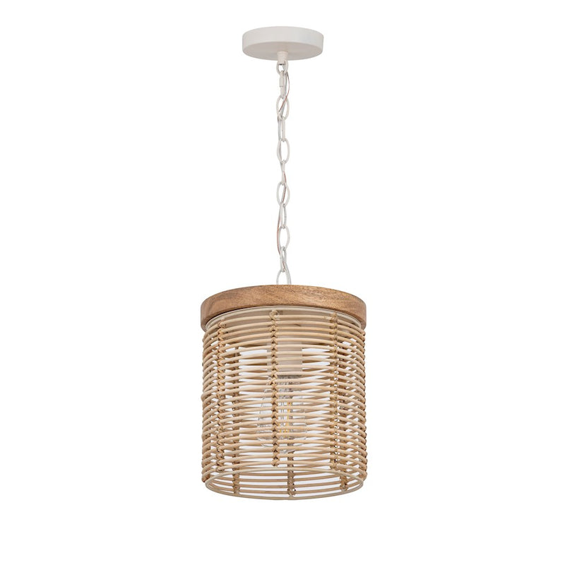 Maxim Lighting Vannerie 1 Light Mini Pendant, Ecru