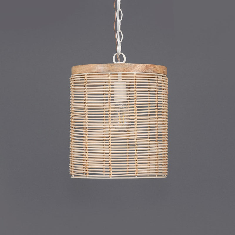 Maxim Lighting Vannerie 1 Light Mini Pendant, Ecru