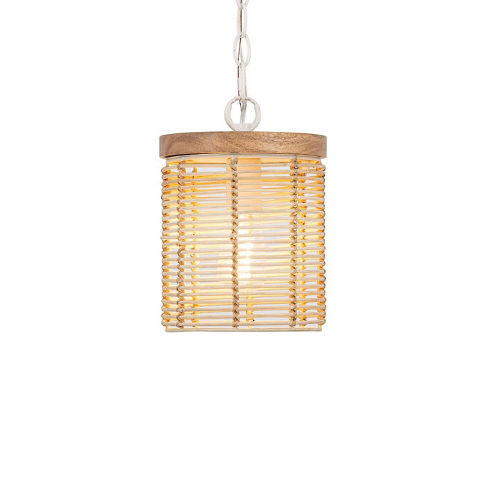 Maxim Lighting Vannerie 1 Light Mini Pendant, Ecru