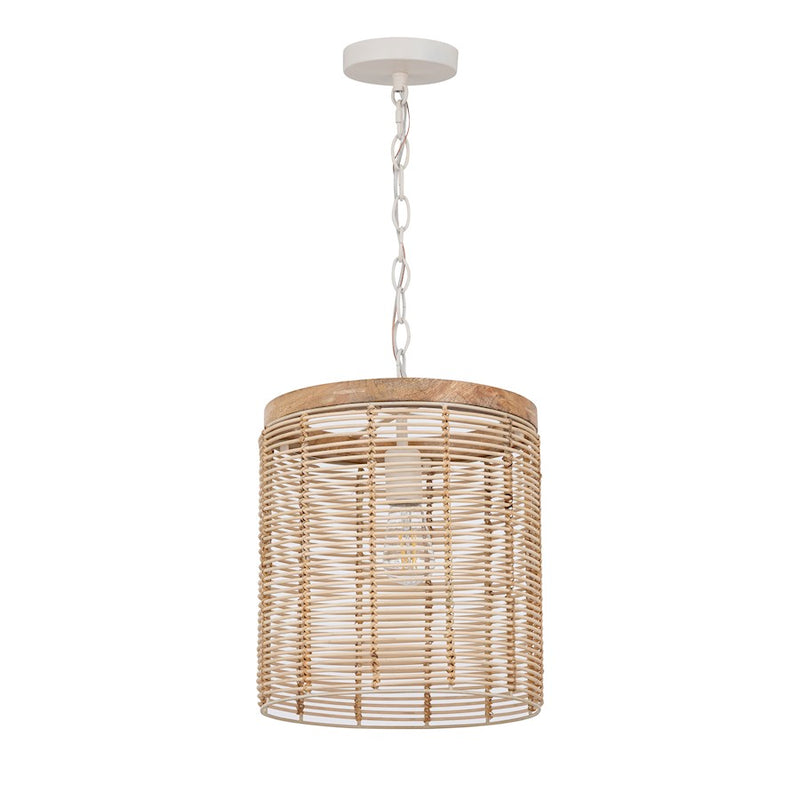 Maxim Lighting Vannerie 1 Light Large Pendant, Ecru