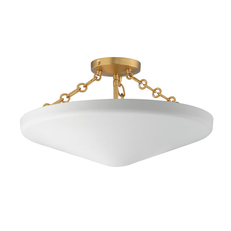 Maxim Lighting Artemis 3 Light Flush Mount, Natural Aged Brass