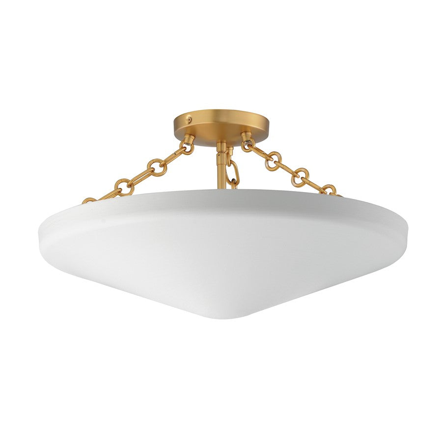 Maxim Lighting Artemis 3 Light Flush Mount, Natural Aged Brass - 22450WTNAB