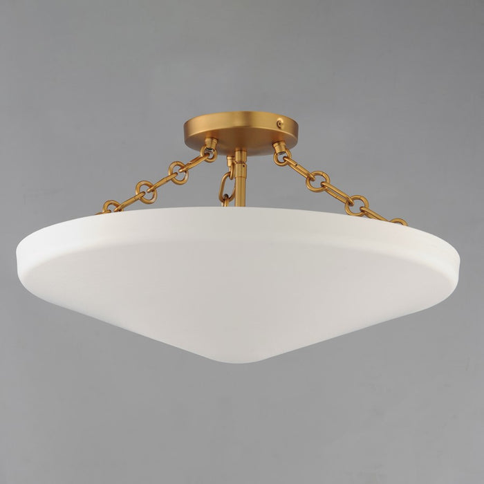 Maxim Lighting Artemis 3 Light Flush Mount, Natural Aged Brass