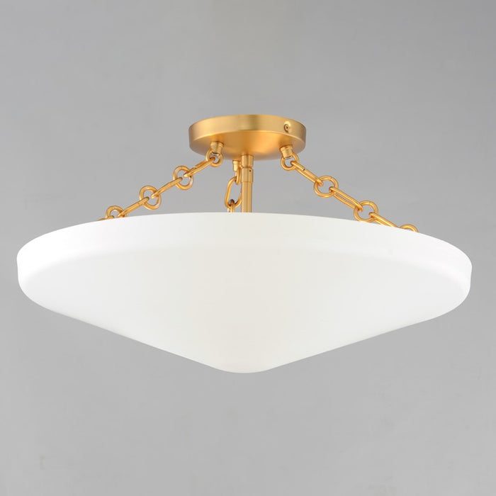 Maxim Lighting Artemis 3 Light Flush Mount, Natural Aged Brass