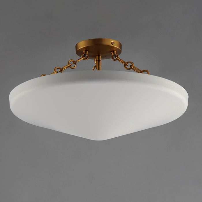 Maxim Lighting Artemis 3 Light Flush Mount, Natural Aged Brass