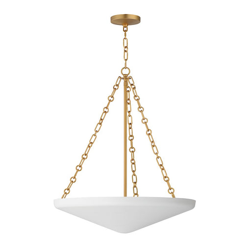 Maxim Lighting Artemis 6 Light Pendant, Natural Aged Brass/White