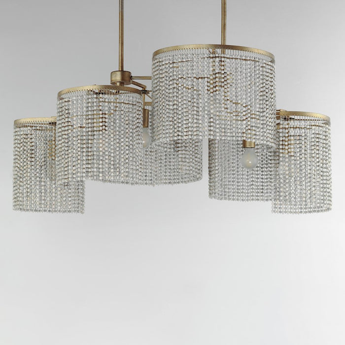 Maxim Lighting Fontaine 6 Light Linear Pendant, Golden Silver