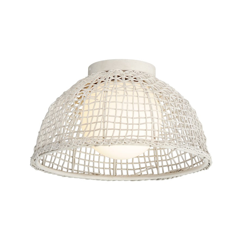 Maxim Lighting Cestino 1 Light Flush Mount, Weathered White