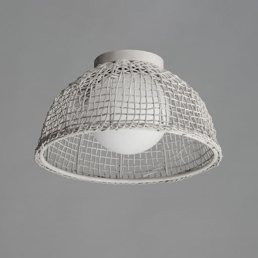 Maxim Lighting Cestino 1 Light Flush Mount, Weathered White