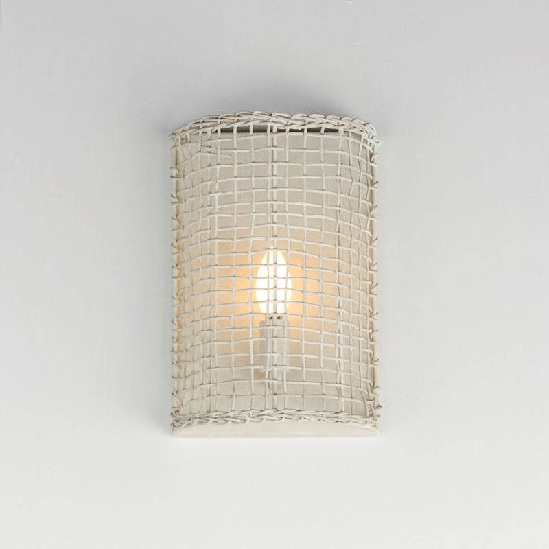 Maxim Lighting Cestino 1 Light Wall Sconce, Weathered White