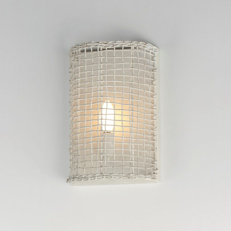 Maxim Lighting Cestino 1 Light Wall Sconce, Weathered White