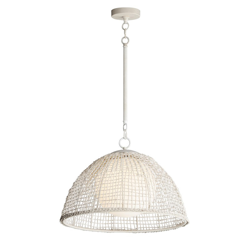 Maxim Lighting Cestino 1 Light Pendant, Weathered White