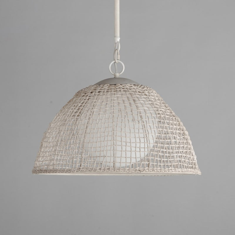 Maxim Lighting Cestino 1 Light Pendant, Weathered White