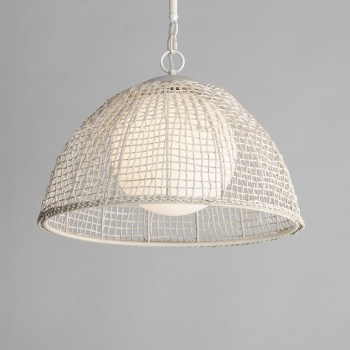 Maxim Lighting Cestino 1 Light Pendant, Weathered White