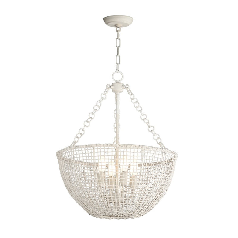 Maxim Lighting Cestino 4 Light Pendant, Weathered White