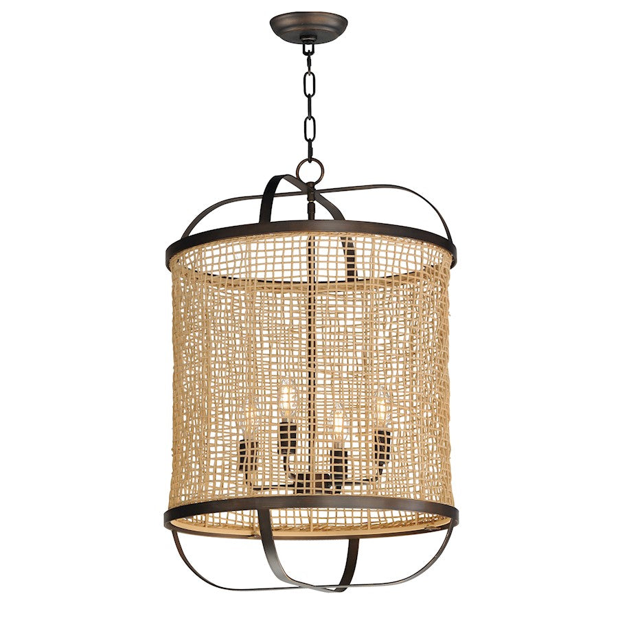 Maxim Lighting Cestino 4 Light 19" Pendant, Antique Bronze - 22474NAANB