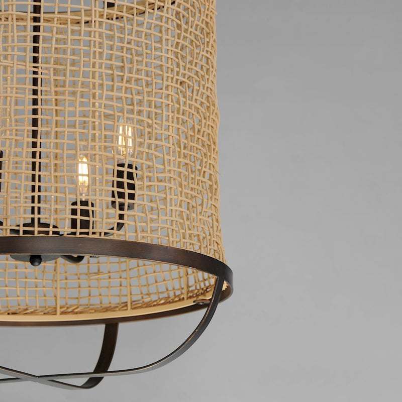 Maxim Lighting Cestino 4 Light 19" Pendant, Antique Bronze