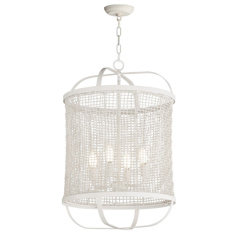 Maxim Lighting Cestino 4 Light 19" Pendant, Weathered White