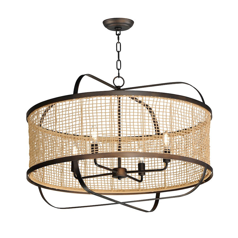 Maxim Lighting Cestino 4 Light 30" Pendant, Antique Bronze