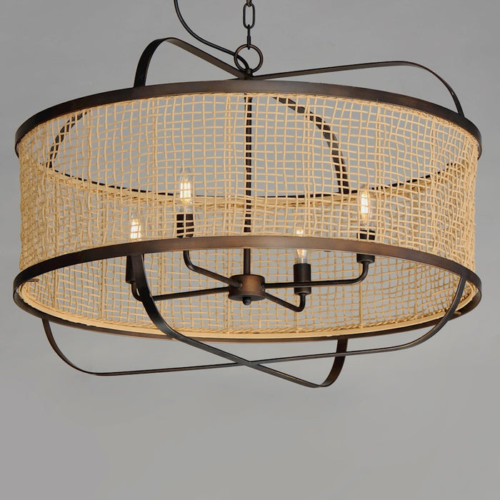 Maxim Lighting Cestino 4 Light 30" Pendant, Antique Bronze