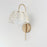 Maxim Lighting Macrame 1 Light Wall Sconce, Gold/Satin White