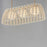 Maxim Lighting Macrame 3 Light Linear Pendant, Gold/Satin White