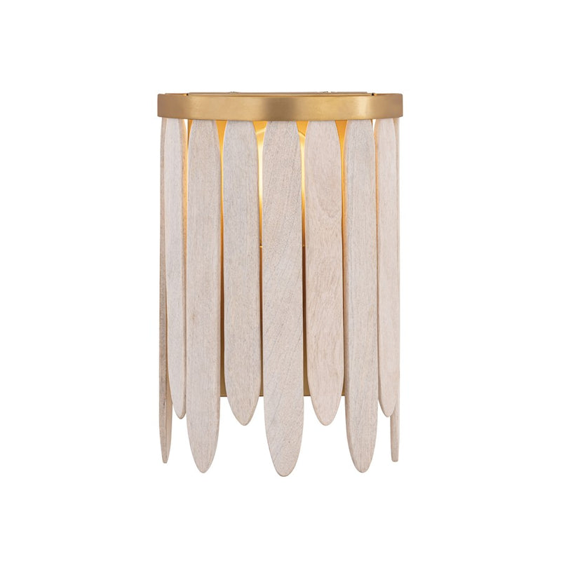 Maxim Lighting Marimba 1 Light 12" Wall Sconce, Weathered White - 22510WWTNAB
