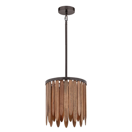 Maxim Lighting Marimba 1 Light 12" Single Pendant, Walnut - 22511WNGM