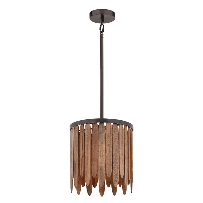 Maxim Lighting Marimba 1 Light 12" Single Pendant, Walnut - 22511WNGM