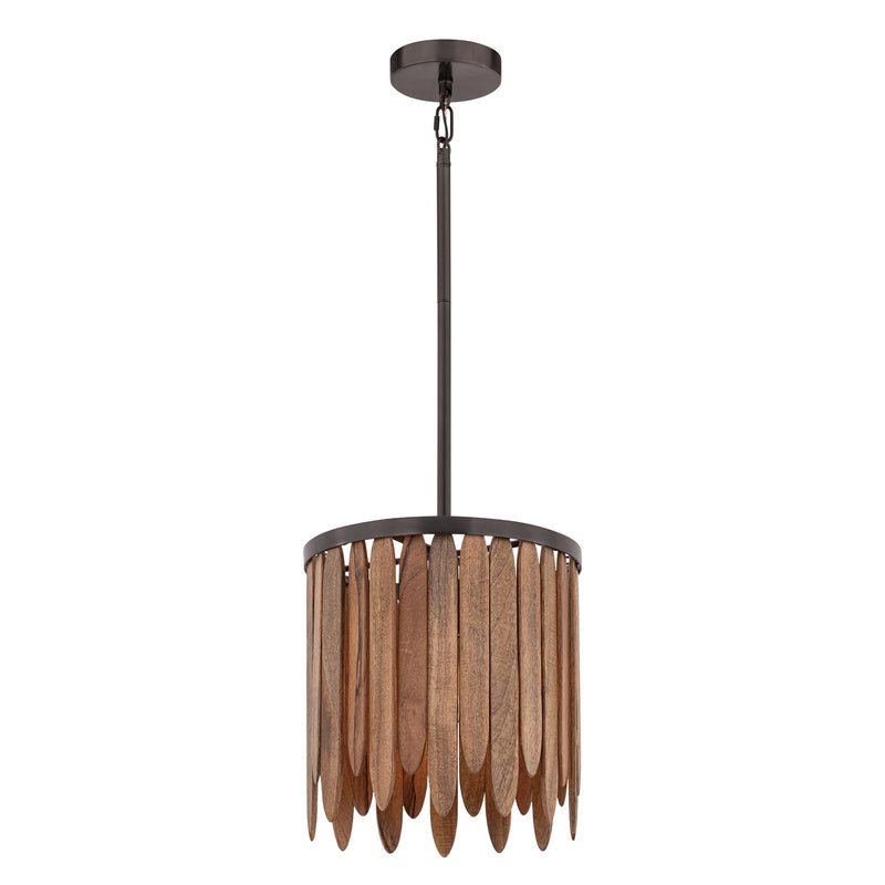 Maxim Lighting Marimba 1 Light 12" Single Pendant, Walnut