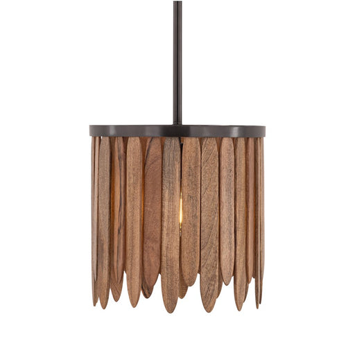 Maxim Lighting Marimba 1 Light 12" Single Pendant, Walnut