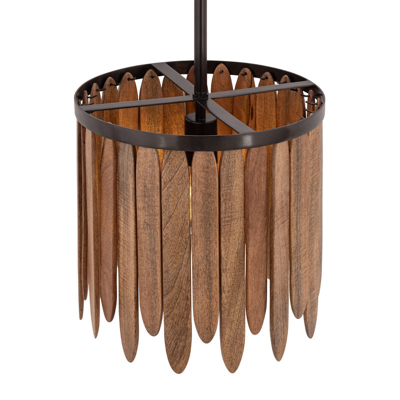 Maxim Lighting Marimba 1 Light 12" Single Pendant, Walnut