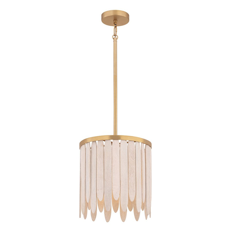 Maxim Lighting Marimba 1Lt 12" Single Pendant, Weathered White - 22511WWTNAB