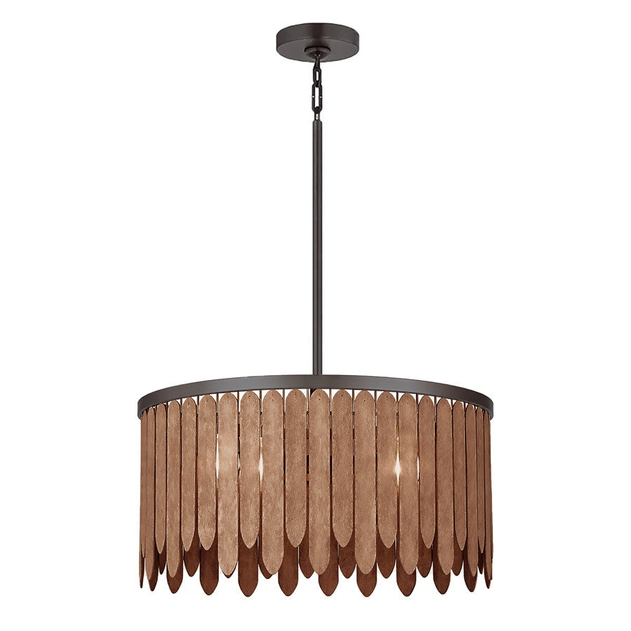 Maxim Lighting Marimba 4 Light 12.5" Single Pendant, Walnut - 22512WNGM