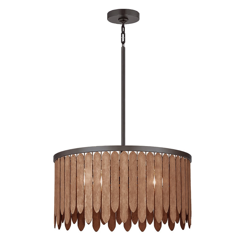 Maxim Lighting Marimba 4 Light 12.5" Single Pendant, Walnut