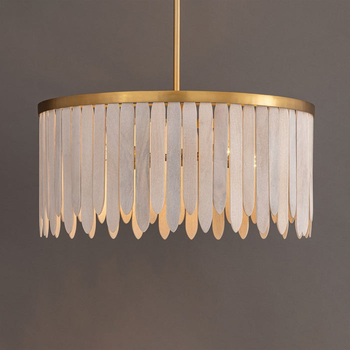 Maxim Lighting Marimba 4Lt 12.5" Single Pendant, Weathered White