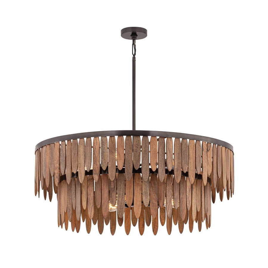 Maxim Lighting Marimba 7 Light 15" Single Pendant, Walnut - 22513WNGM