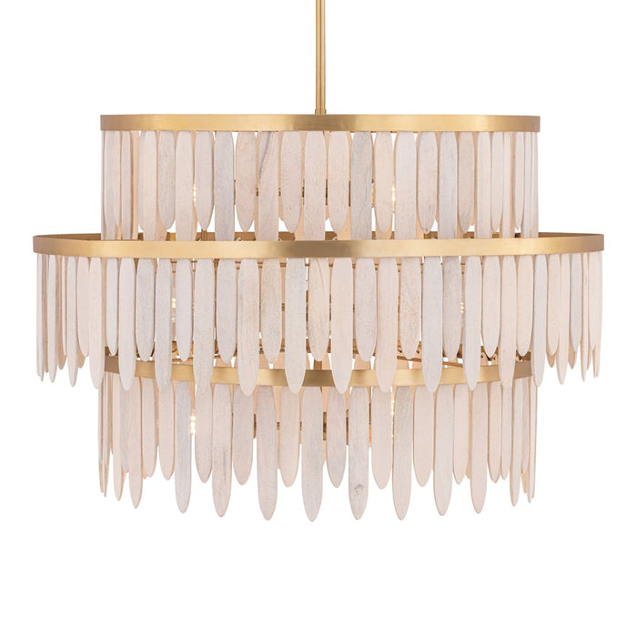 Maxim Lighting Marimba 10 Light 25.5" Chandelier, Weathered White